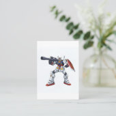 Classic Retro RX-78-2 Gundam Mecha Anime Illustrat Visitekaartje (Staand voorkant)