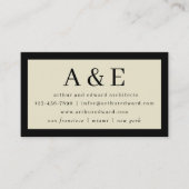 Classic Retro Stripes Eenvoudige Initialen Visitekaartje (Voorkant)