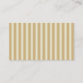 Classic Retro  Stripes Eenvoudige Initialen Visitekaartje (Achterkant)