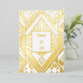 Classic Retro Verjaardag Diner Party Menu (Staand Voorkant)