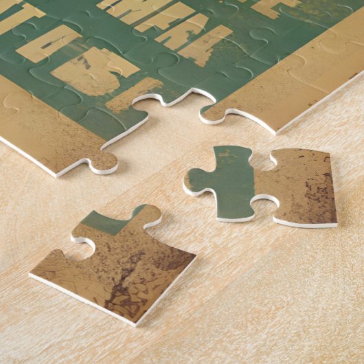 Classic retro vintage auto poster legpuzzel (Zijkant)