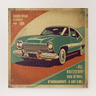 Classic retro vintage auto poster legpuzzel