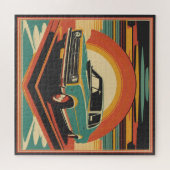 Classic retro vintage auto poster legpuzzel (Horizontaal)