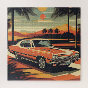 Classic retro vintage auto poster legpuzzel