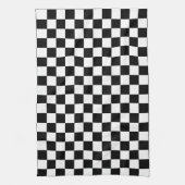 Classic Retro Zwart & Wit geruit (geruit) Theedoek (Verticaal)