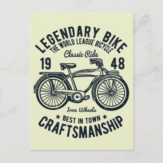 Classic Ride Bicycle Legendary Bike Craftsmanship Briefkaart (Voorkant)