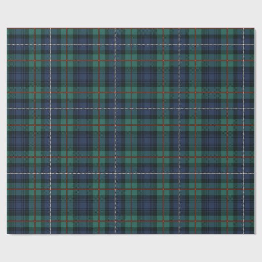 Classic Robertson Groen geruite Tartan Cadeaupapier (Vlak)