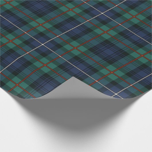 Classic Robertson Groen geruite Tartan Cadeaupapier (Hoek)