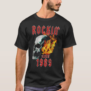 Classic Rock 1989 32th Birthday Rock and Roll Dist T-shirt