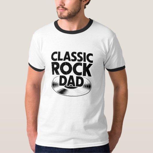 Classic Rock Dad Ringer T-shirt - Mannen (Voorkant)