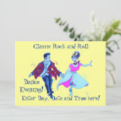 Classic Rock en Roll Dancing Kaart (Staand voorkant)