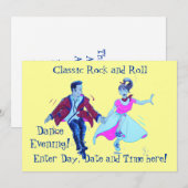 Classic Rock en Roll Dancing Kaart (Voorkant / Achterkant)