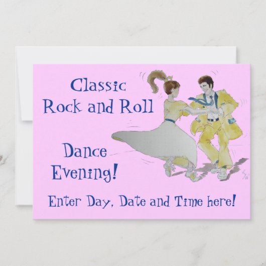 Classic Rock en Roll Dancing Kaart (Voorkant)