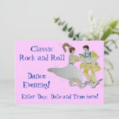 Classic Rock en Roll Dancing Kaart (Staand voorkant)