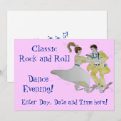 Classic Rock en Roll Dancing Kaart (Voorkant / Achterkant)