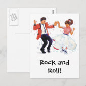 Classic Rock en Roll Jive Dancing Briefkaart (Voorkant / Achterkant)