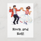 Classic Rock en Roll Jive Dancing Briefkaart (Voorkant)