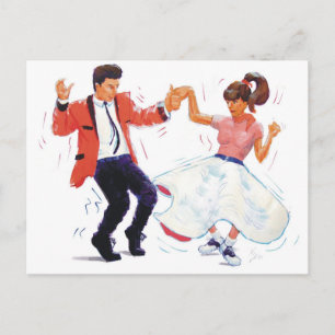 Classic Rock en Roll Jive Dancing Briefkaart