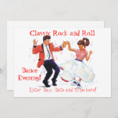 Classic Rock en Roll Jive Dancing Kaart (Voorkant / Achterkant)