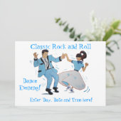 Classic Rock en Roll Jive DansBlue Suit Kaart (Staand voorkant)