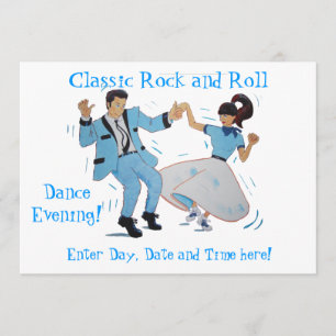 Classic Rock en Roll Jive DansBlue Suit Kaart