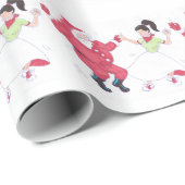 Classic Rock en Roll Jivers met Kerstmis Cadeaupapier (Rol Hoek)