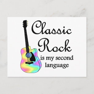 Classic Rock is mijn tweede taal Briefkaart