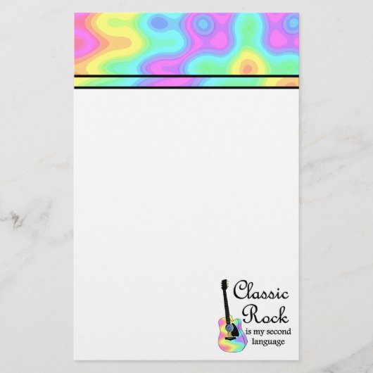 Classic Rock is mijn tweede taal Briefpapier (Voorkant)