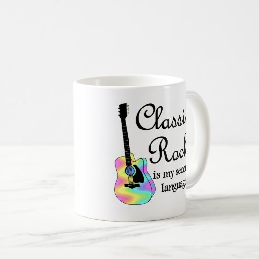 Classic Rock is mijn tweede taal Koffiemok (Voorkant rechts)