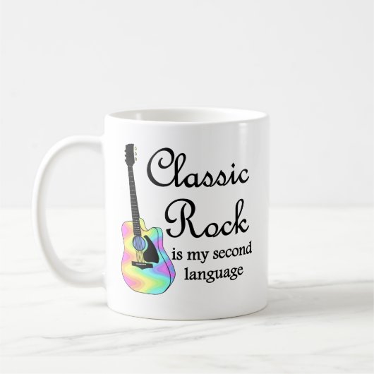 Classic Rock is mijn tweede taal Koffiemok (Links)