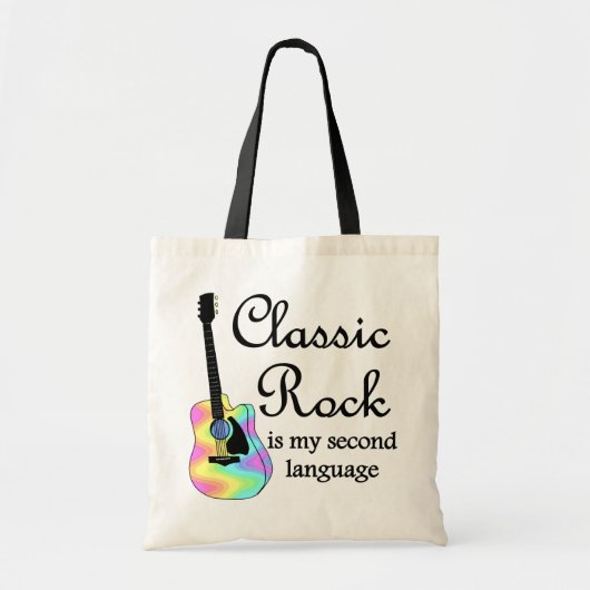 Classic Rock is mijn tweede taal Tote Bag (Voorkant)