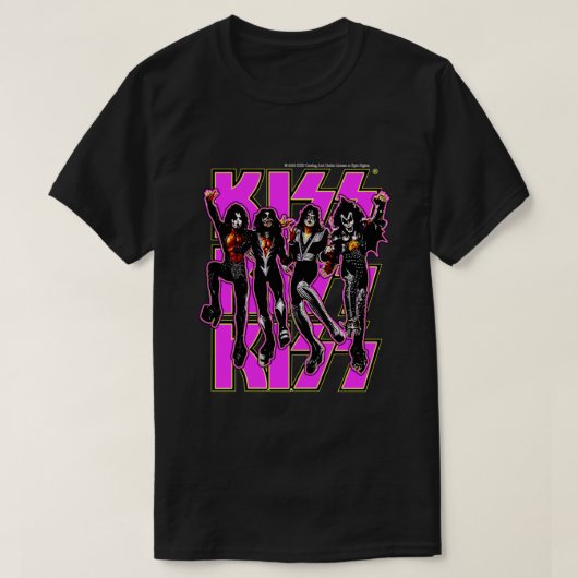 Classic Rock  Kiss Destroyer Paars Classic T-shirt (Design voorkant)
