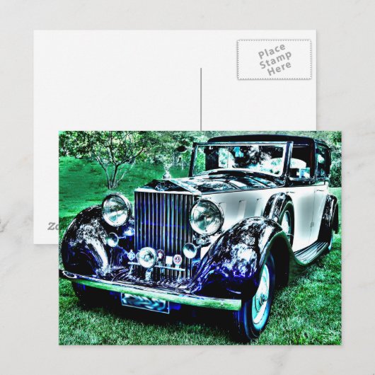 Classic Roll Royce Briefkaart (Voorkant / Achterkant)