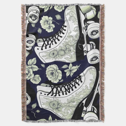 Classic Roller Schaatsen, zwart wit Deken (Voorkant Verticaal)