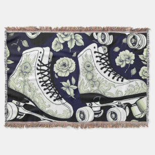 Classic Roller Schaatsen, zwart wit Deken