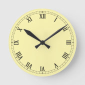 Classic Roman Numerals Ronde Klok (Voorkant)