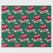"Classic Romance" Emerald Gift Wrap Cadeaupapier (Vlak)