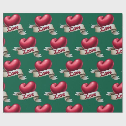 "Classic Romance" Emerald Gift Wrap Cadeaupapier (Vlak)