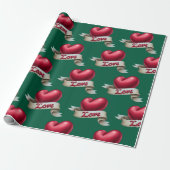 "Classic Romance" Emerald Gift Wrap Cadeaupapier (Uitgerold)