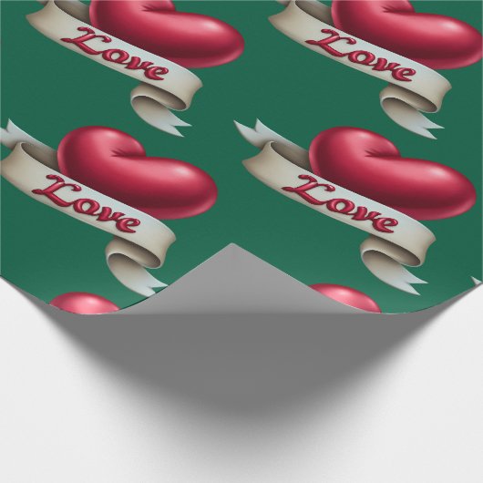 "Classic Romance" Emerald Gift Wrap Cadeaupapier (Hoek)