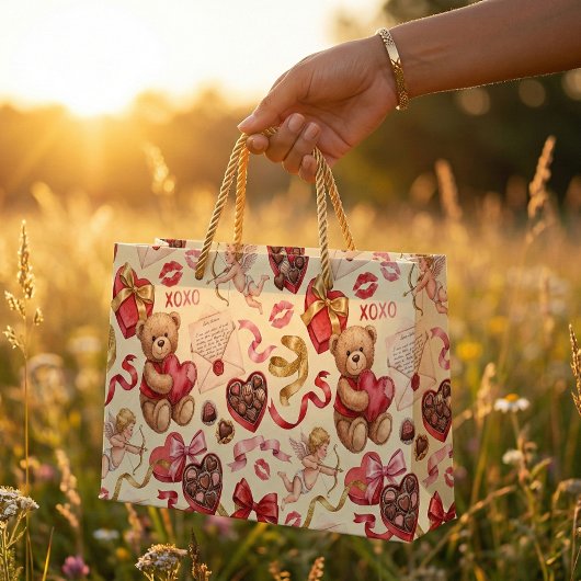 Classic Romance: Vintage Teddy Bear Groot Cadeauzakje