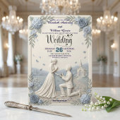 Classic Romantic Formal Wedding Kaart