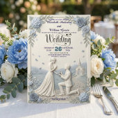 Classic Romantic Formal Wedding Kaart