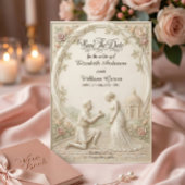Classic Romantic Garden Scene Save The Date