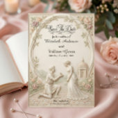 Classic Romantic Garden Scene Save The Date