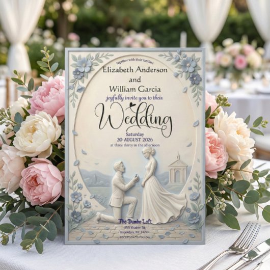 Classic Romantic Proposal Wedding Kaart