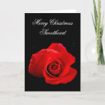 Classic Romantic Red Rose Kaart voor kerstmis<br><div class="desc">Classic Romantic Red Rose Kaart voor kerstmis</div>