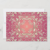 Classic Romantisch Goud Roze Border Bruiloft Save The Date (Achterkant)