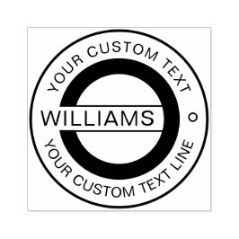 Classic Ronde Logo Familienaam Rubberstempel