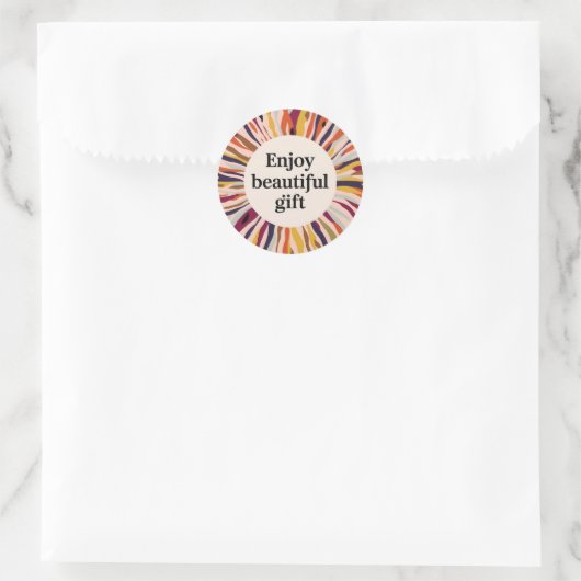 Classic Ronde Sticker Mooi Cadeauontwerp (Tas)